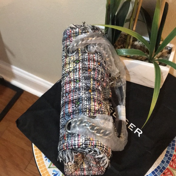 Kurt Geiger London Kensington Recycled Tweed Shoulder Bag - Picture 16 of 17